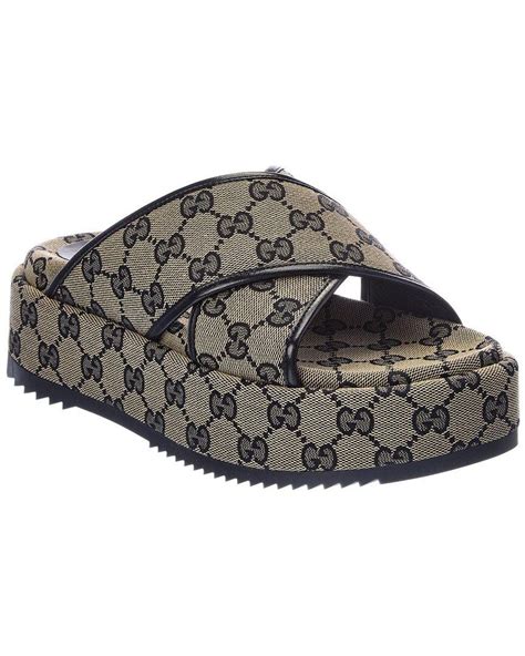 gg sandals gucci|Gucci gg platform sandals.